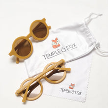 Load image into Gallery viewer, Retro sunnies for trendy kids. Available in 8 different colours. Sunnies are lightweight and made from recycled plastics. 
